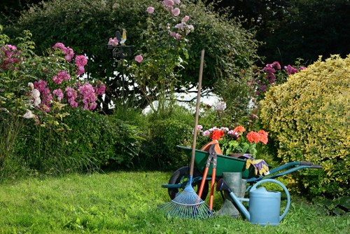 Gardeners starting work in a Plaistow garden